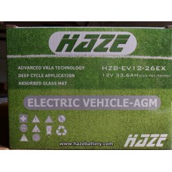 akumulator AGM HAZE HZB 12V 26EX 33AH