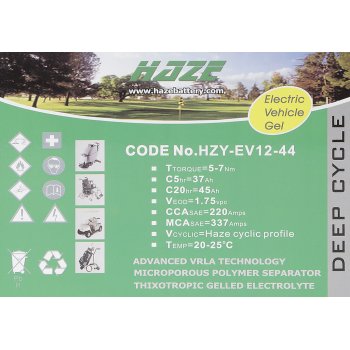 akumulator żelowy HAZE HZY EV 12V 44Ah 50AH