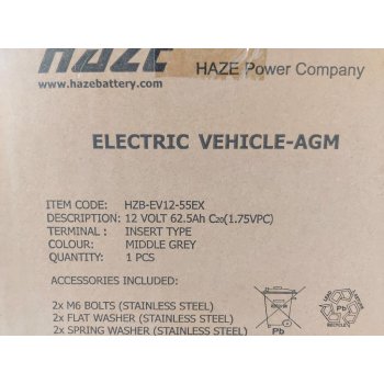 akumulator AGM HAZE HZB EV 12-55EX